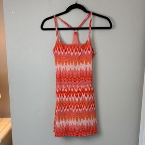 Outdoor Voices Coral and Red Zigzag Tennis Dress - Size XS